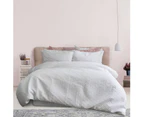 Leonardo White Embossed Quilt Cover Set