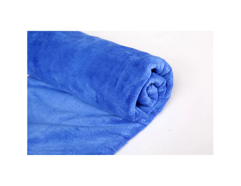 Campro Large Travel Towel 120x60cm Blue Polyester/Nylon Beach, Camping Lightweight Quick Drying - Blue