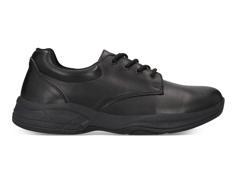 SFIDA Mens/Boys Alex Senior Leather Shoes - Black