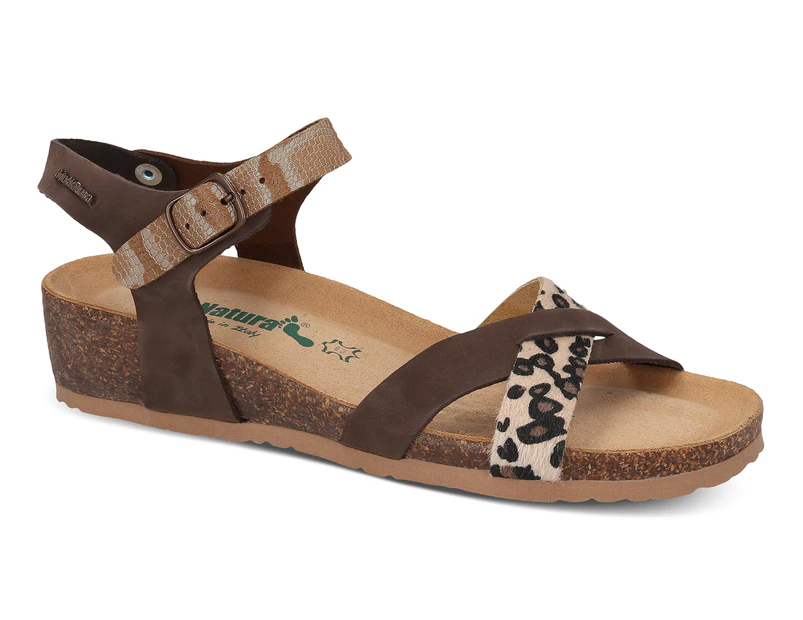 BioNatura Women's Marino Leather Sandals - Multi Animal