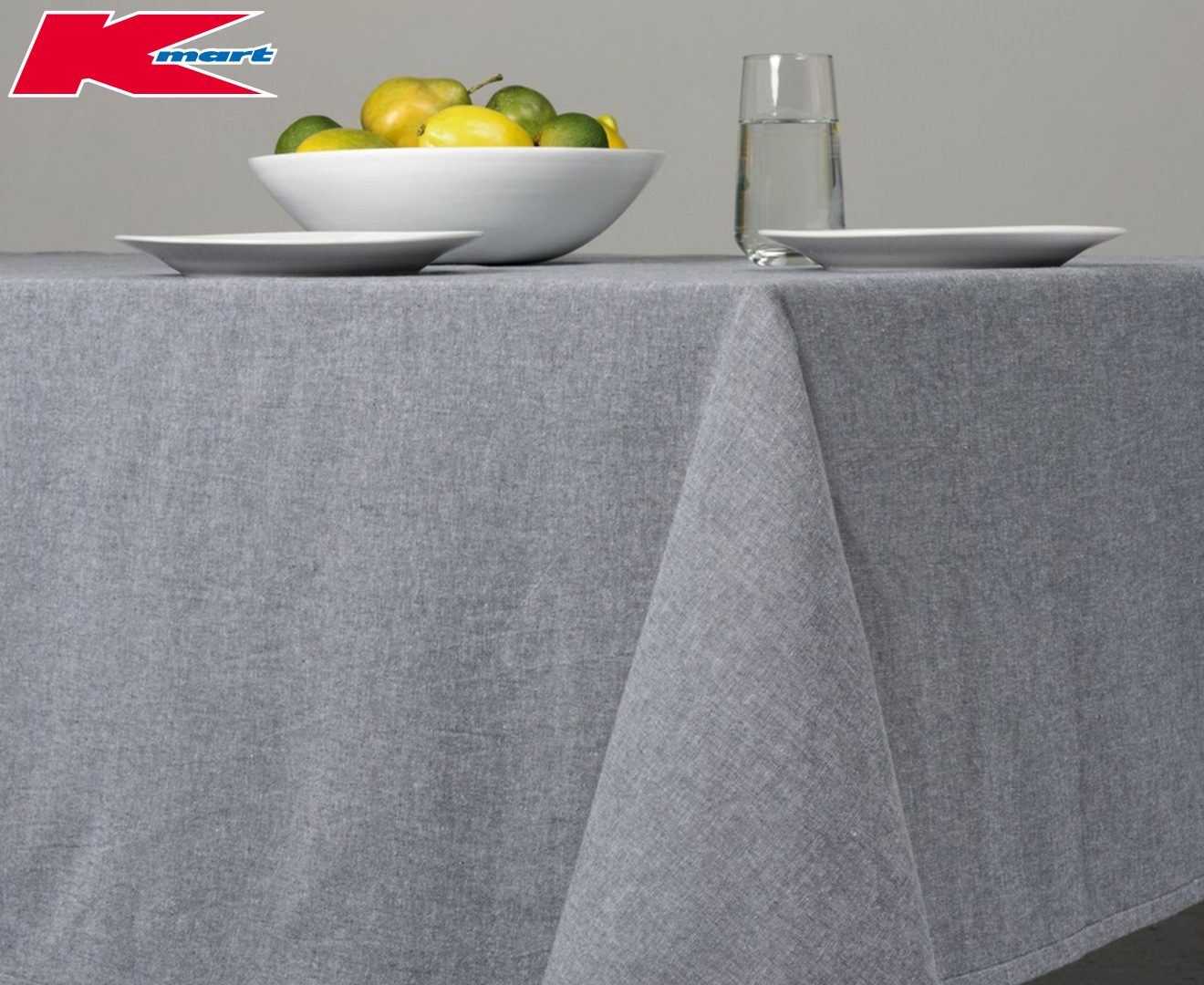 Anko by Kmart Linen-Look Table Cloth - Charcoal | Catch.com.au