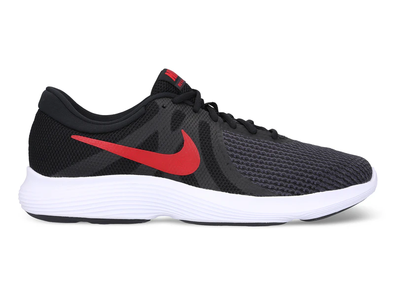Nike Men's Revolution 4 Running Shoes - Black/University Red/Oil Grey