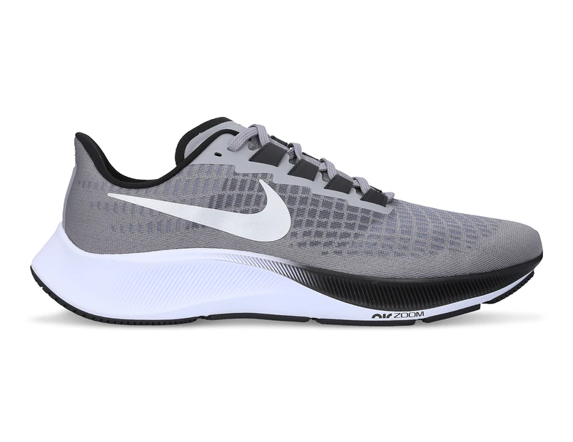 Nike Men's Air Zoom Pegasus 37 Running Shoes - Particle Grey/Metallic Silver/White/Black