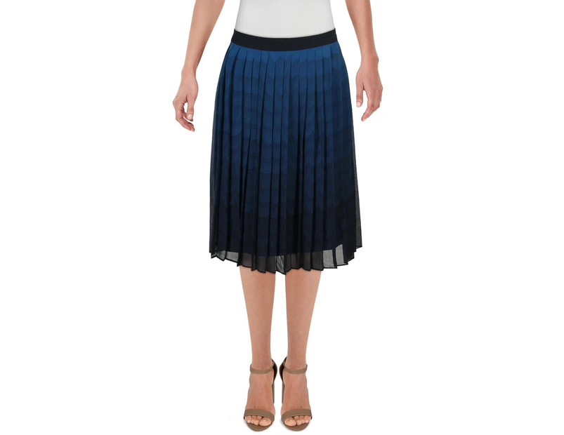 Anne Klein Women's Skirts Pleated Skirt - Color: Spruce/Anne Black