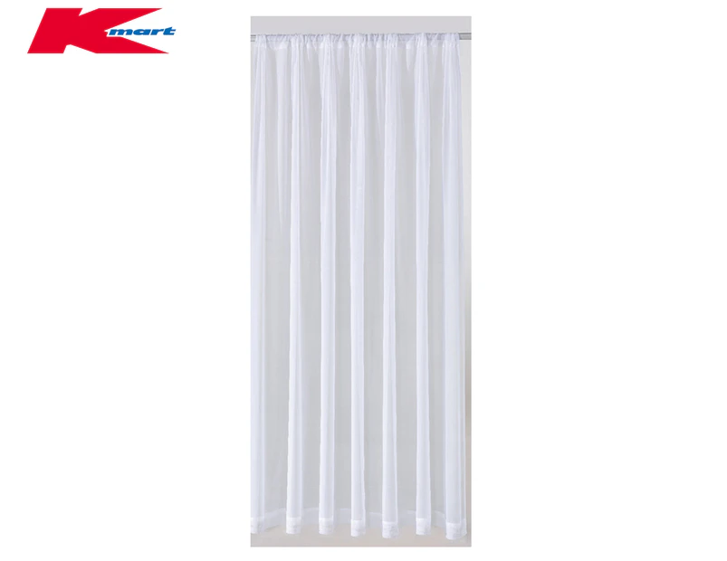 Anko by Kmart Biscay Voile Single Curtain - White