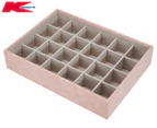 Anko by Kmart Large 24 Slot Jewellery Tray - Pink