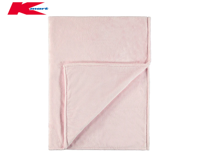 Anko by Kmart Plush Blanket - Pink