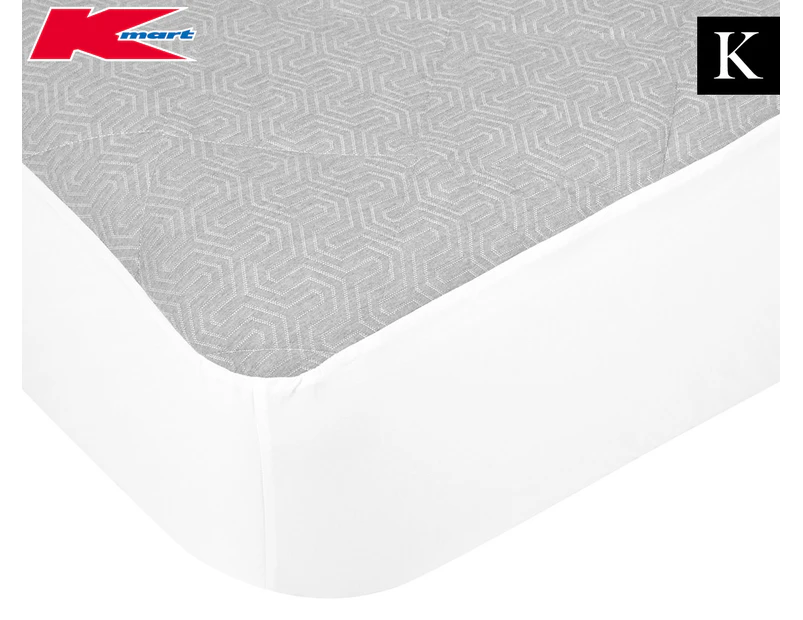 Anko by Kmart Charcoal Infused King Bed Mattress Protector - White