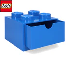 LEGO® 4-Knob Desk Drawer Storage Box - Blue