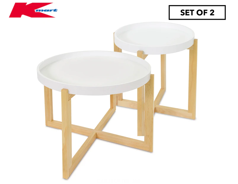 Set of 2 Anko by Kmart Side Tables - White