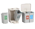 West Avenue 41L 4-Compartment Recycling & Kitchen Waste Bin - Grey