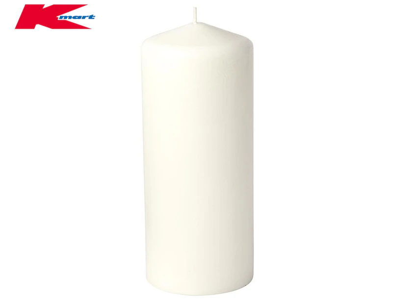 Anko by Kmart Unscented Pillar Candle - White