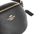 Coach Pebble Leather Belt Bag - Black/Gold