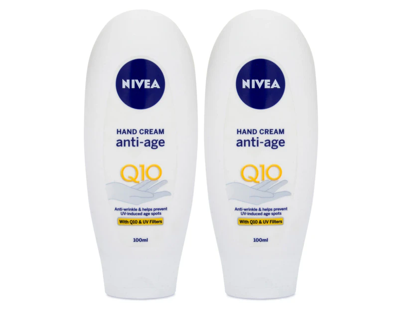 2 x Nivea Q10 Anti-Age Hand Cream 100mL