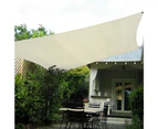 Wallaroo Waterproof Outdoor Sun Shade Sail Canopy Cream Rectangle 2 x 4m