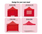 Wallaroo 3x3 Marquee - Pop Up Gazebo - Red