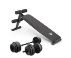 Powertrain 20kg Dumbbell Home w/ Adjustable Adidas 10433 Abs Bench