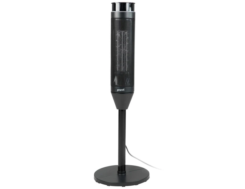 Pronti Electric Tower Heater 2000W Ceramic Portable Remote - Black