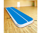 8m x 1m Air Track Inflatable Tumbling Gymnastics Mat - Blue White