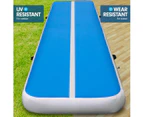 8m x 1m Air Track Inflatable Tumbling Gymnastics Mat - Blue White