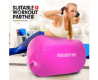 Powertrain Inflatable Air Barrel Exercise Roller 120cm x 75cm - Pink