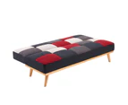 3 Seater Modular Linen Fabric Wood Sofa Bed Couch - Multi-colour
