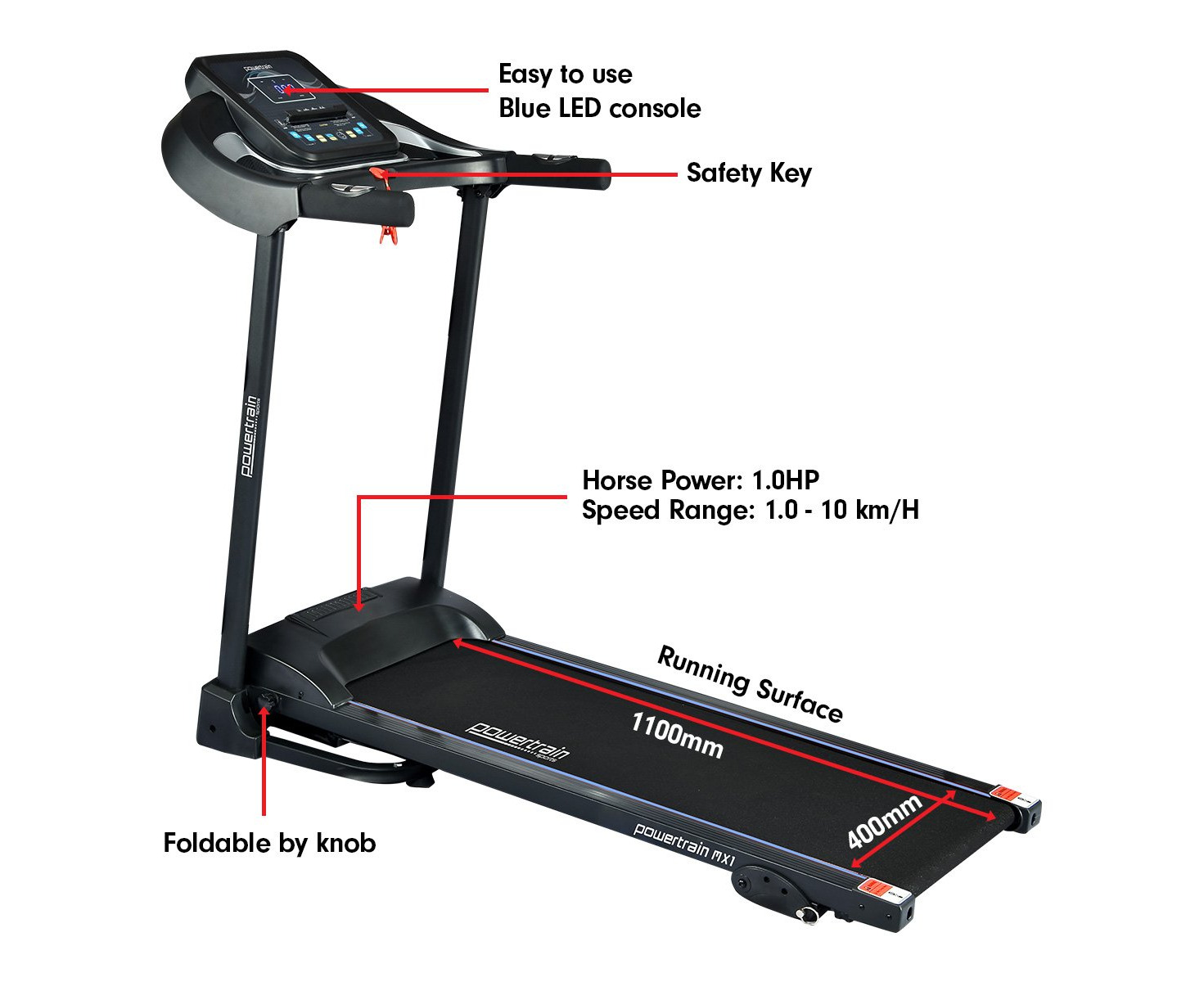 Powertrain discount treadmill mx2