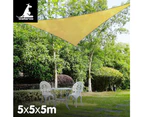 Wallaroo Triangle Shade Sail 5m x 5m x 5m - Sand