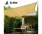 Shade Sails Wallaroo Rectangular Shade Sail Sand: 3M X 4M