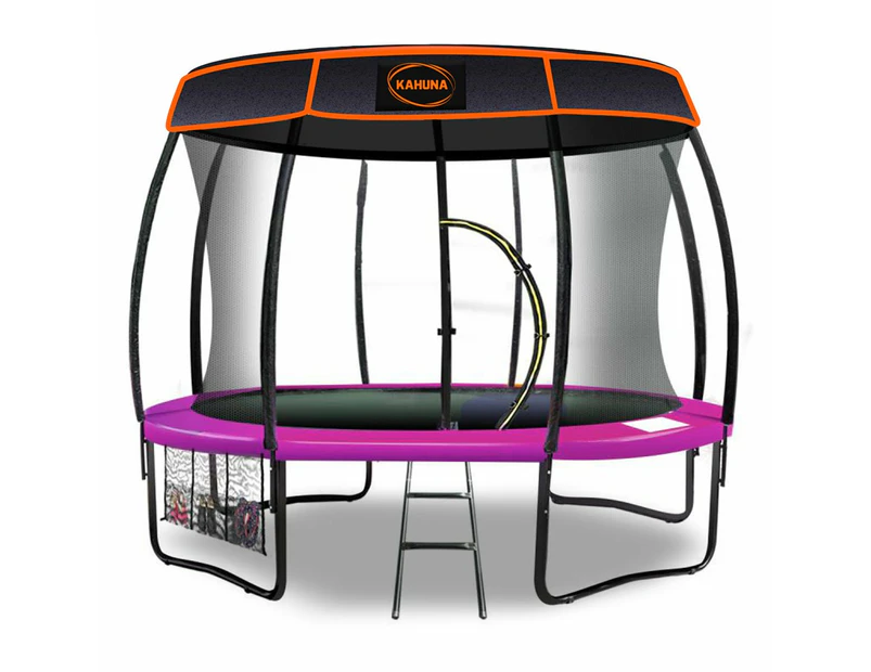 Kahuna Trampoline 10 ft with Roof - Pink