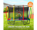 Kahuna Trampoline 6 ft x 9 ft Rectangular Outdoor - Rainbow