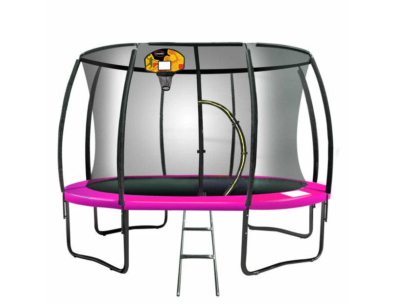 Trampoline 10ft Kahuna with  Basket ball set - Pink