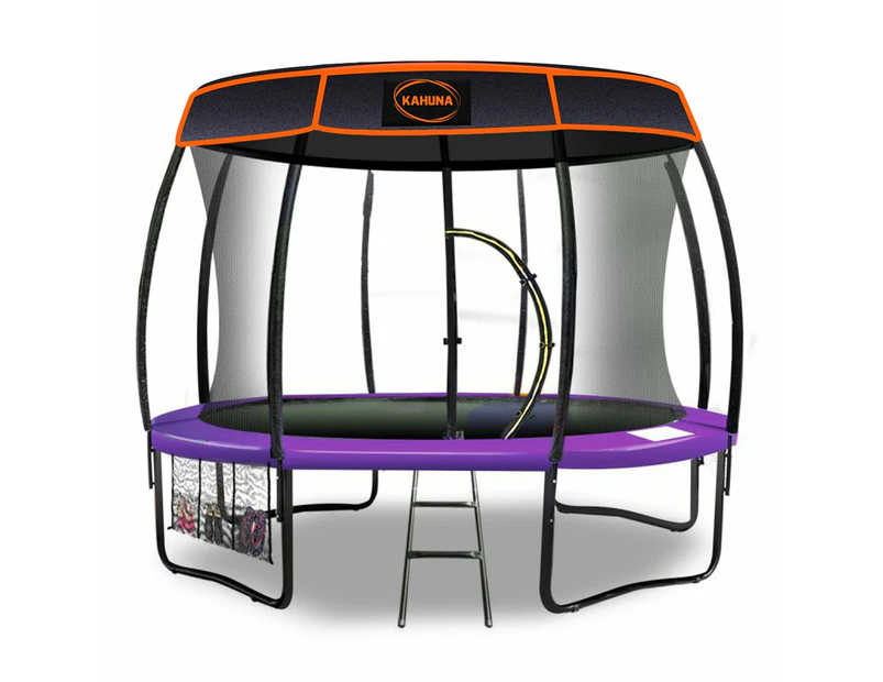 Kahuna Trampoline 12 ft with Roof - Purple