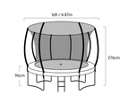 Trampoline 16 ft Kahuna with  Roof -Rainbow