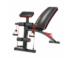 Powertrain Adjustable FID Home Gym Bench with Preacher Curl Pad