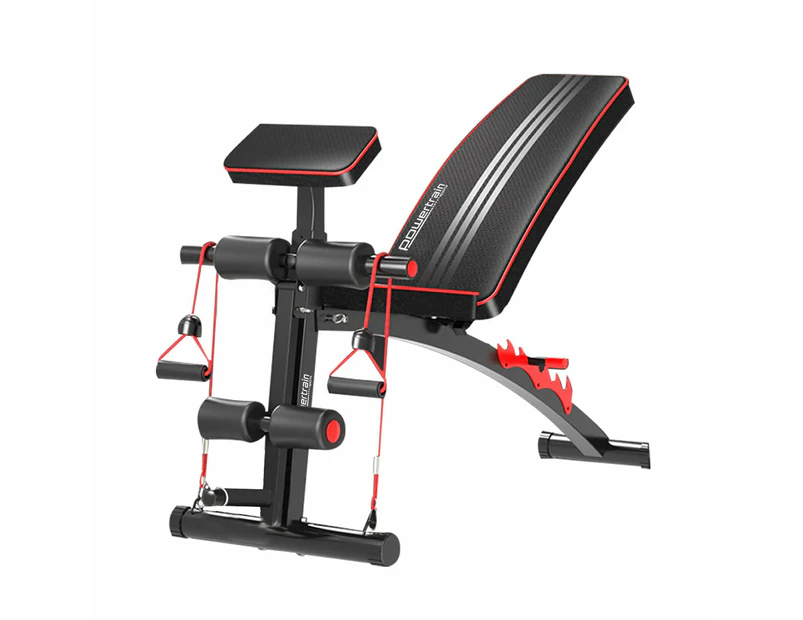 Powertrain Adjustable FID Home Gym Bench with Preacher Curl Pad