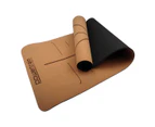 Powertrain Cork Yoga Mat with Carry Straps Home Gym Pilates - Body Line