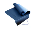 Powertrain Eco-Friendly TPE Pilates Exercise Yoga Mat 8mm - Dark Blue