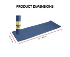 Powertrain Eco-Friendly TPE Pilates Exercise Yoga Mat 8mm - Dark Blue