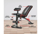 Powertrain Adjustable FID Home Gym Bench with Preacher Curl Pad