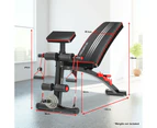 Powertrain Adjustable FID Home Gym Bench with Preacher Curl Pad