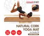 Powertrain Cork Yoga Mat with Carry Straps Home Gym Pilates - Chakras