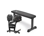 2x 40kg Powertrain Adjustable Dumbbells and Stand w/10437 Adidas Bench