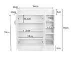 21 Pairs Shoe Cabinet Rack Storage Organiser - 80 x 30 x 90cm - White 6