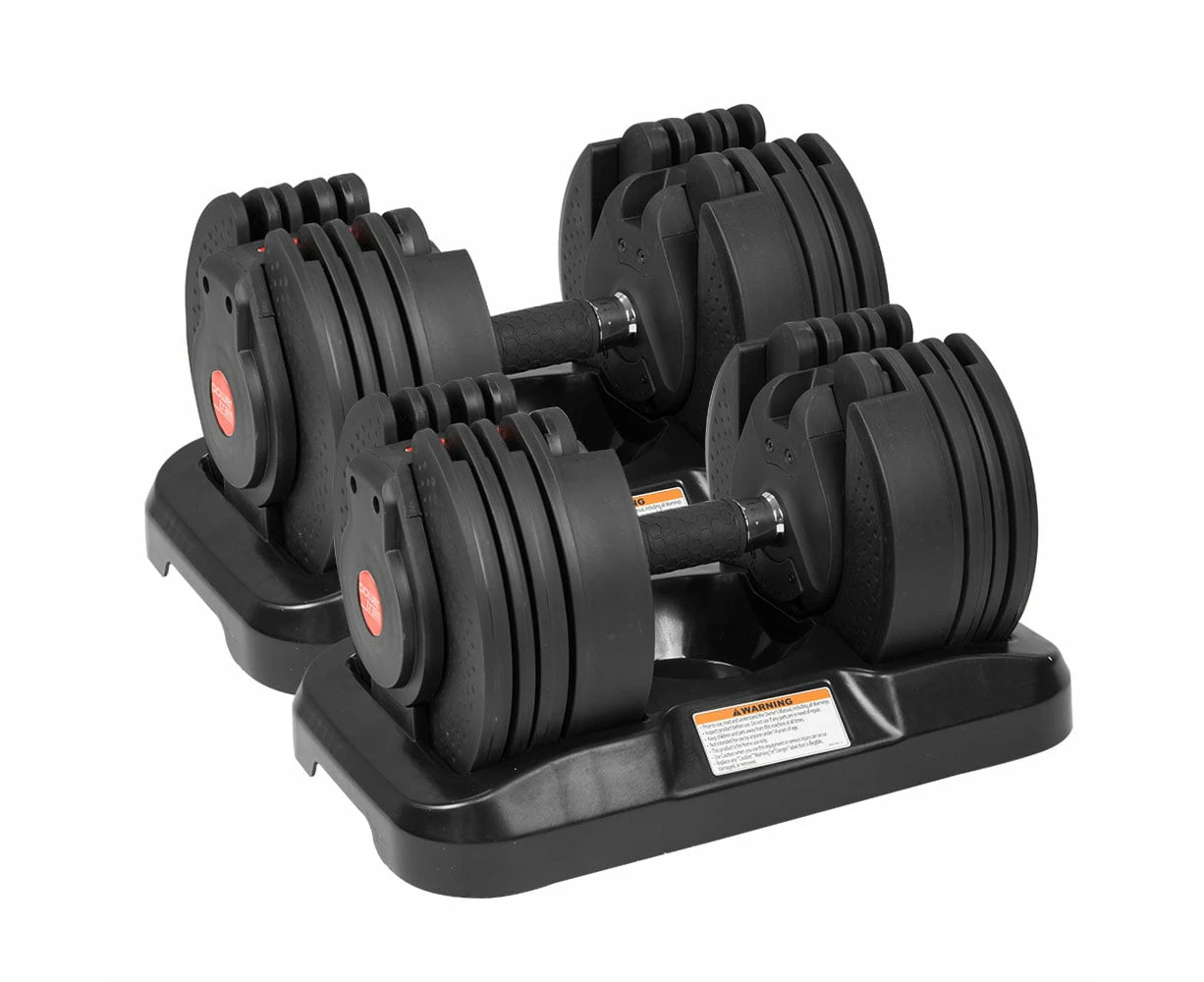 2x 20kg Powertrain Gen2 Home Gym Adjustable Dumbbell