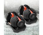 48kg Powertrain Adjustable Dumbbell Home Gym Set