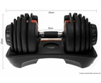 1x 40kg Powertrain Adjustable Dumbbell