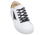 Urge Women's Bonni Leather Sneaker - White/Leopard/Black