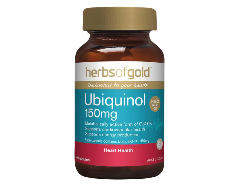 Herbs Of Gold Ubiquinol 150mg Capsules 60