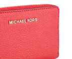 Michael Kors Jet Set Small Zip-Around Card Case / Wallet - Bright Red
